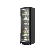 Three-door all-glass commercial upright refrigerator