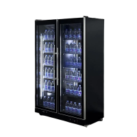 Double door large capacity vertical display refrigerator