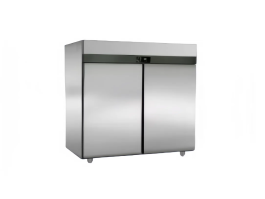 upright double door stainless steel fridge